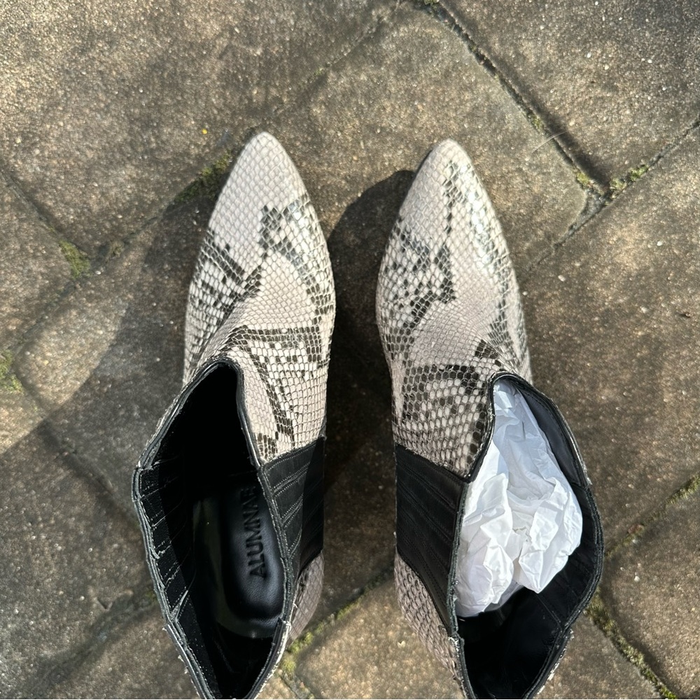 Alumnae Chelsea Snakeskin Booties - Picture 4 of 7